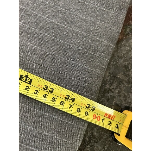 A New Day Grey Pinstripe Button Down Dress Office Androgynous Size Large City - Picture 8 of 8